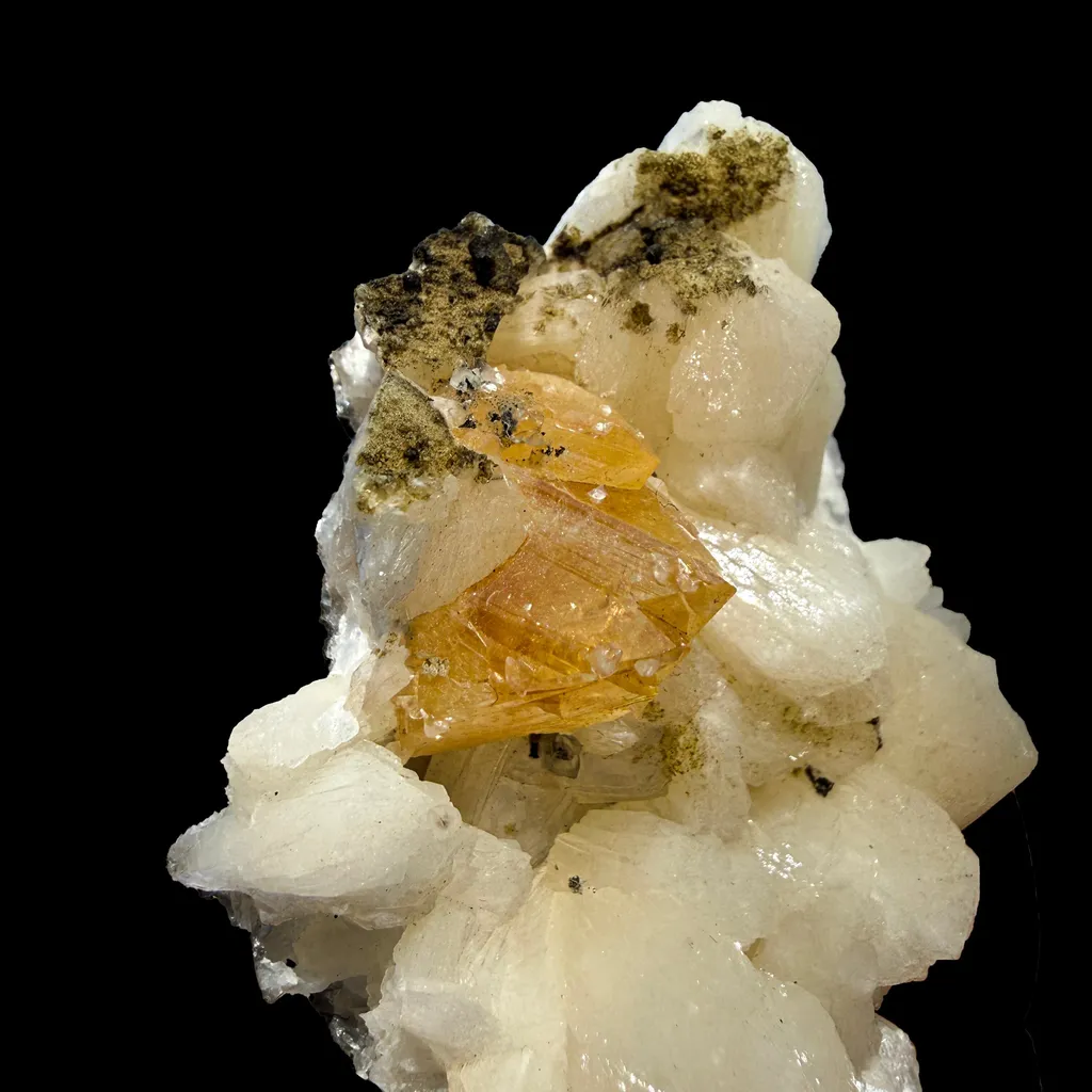 Rare Powellite Crystal on Stilbite – Natutal Zeolite Specimen from Nashik - image 3
