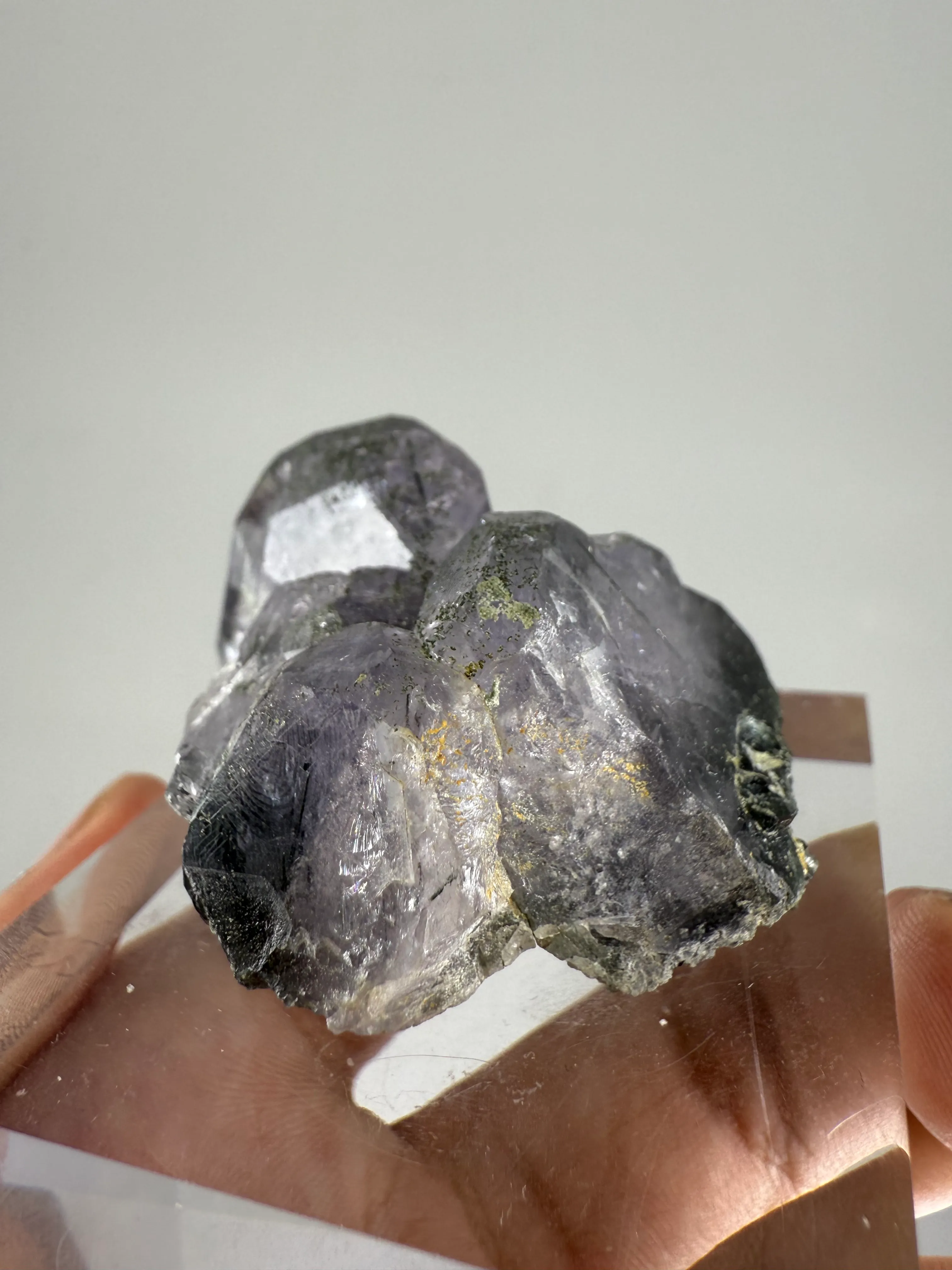RARE Purple Apatite with Byssolite Inclusion - image 4