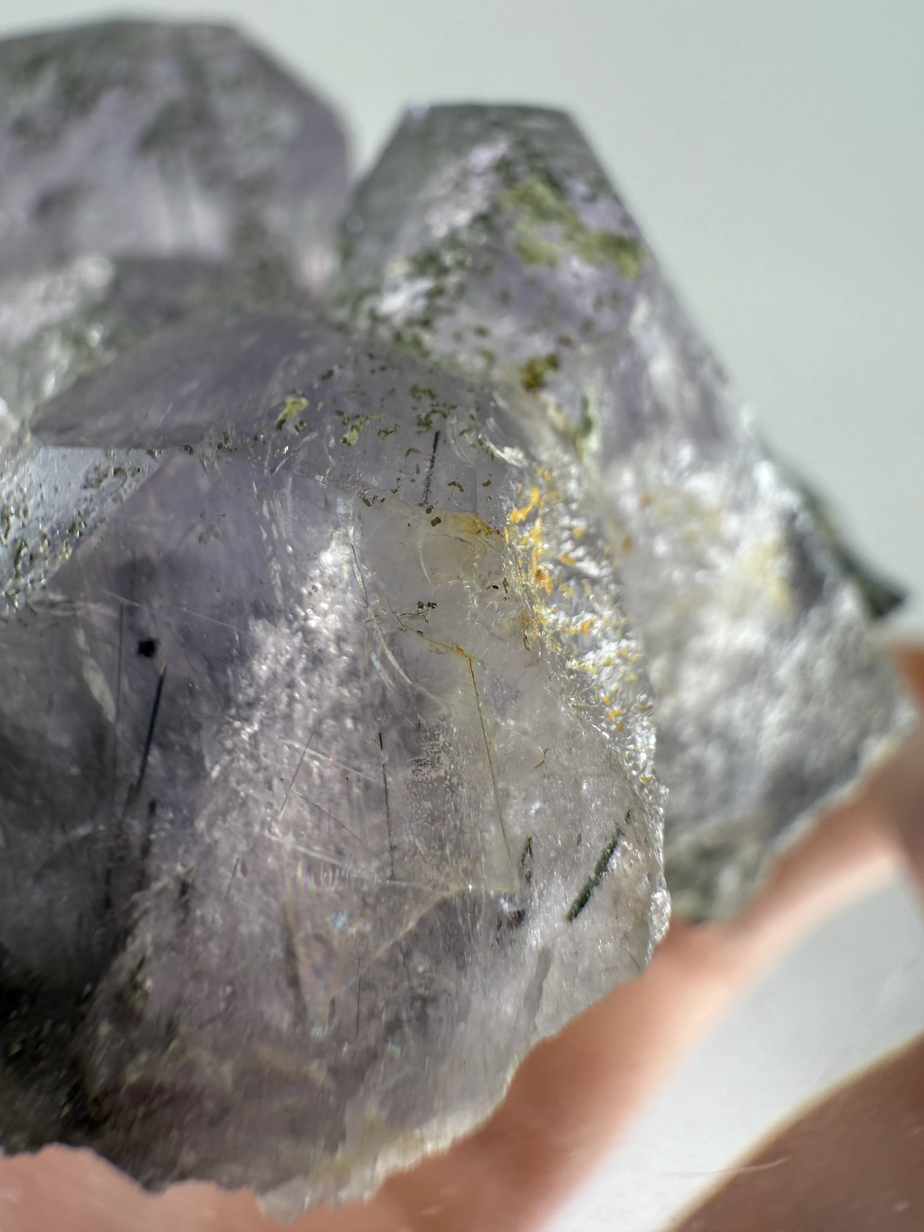 RARE Purple Apatite with Byssolite Inclusion - image 6