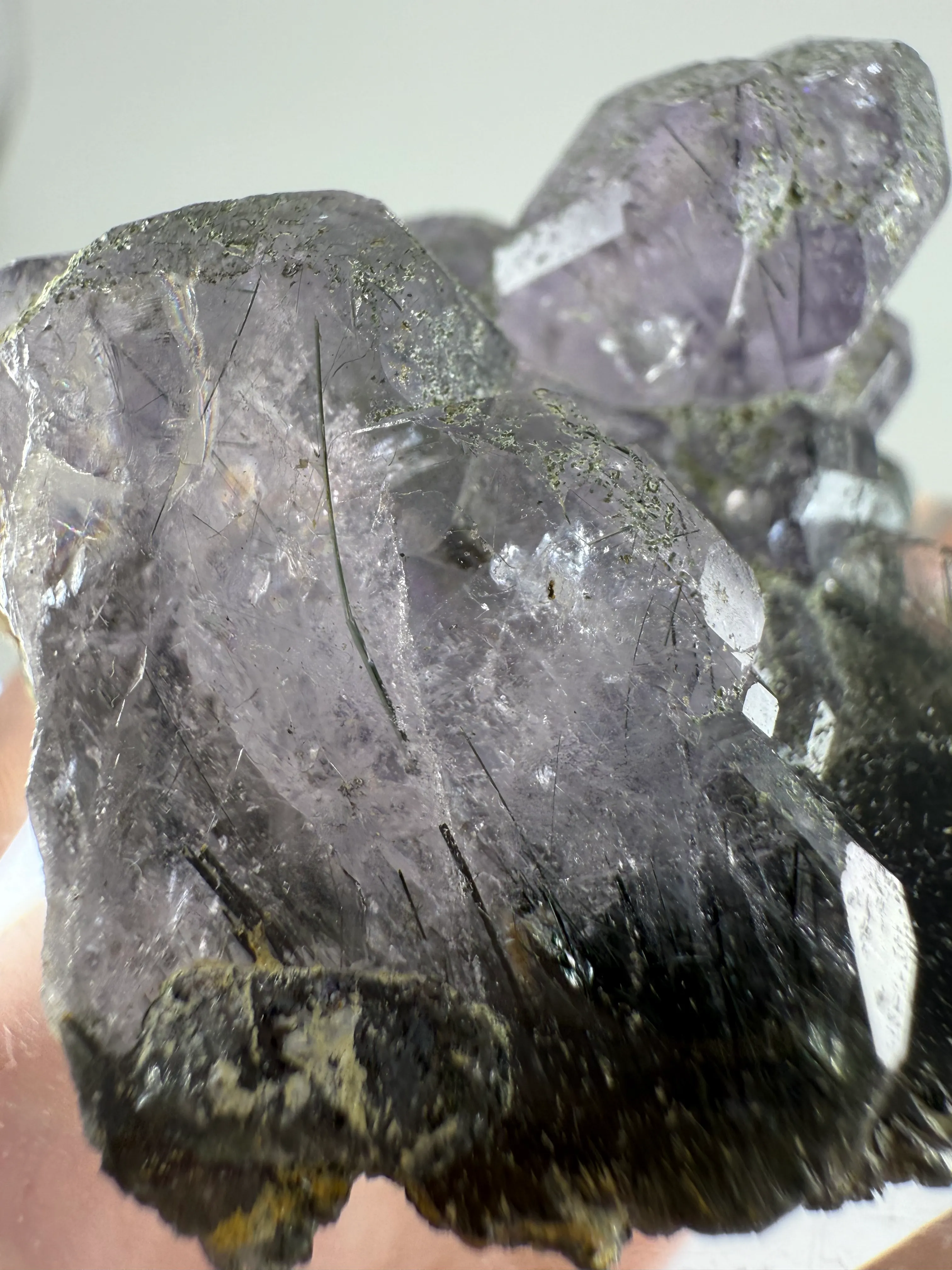 RARE Purple Apatite with Byssolite Inclusion - image 7