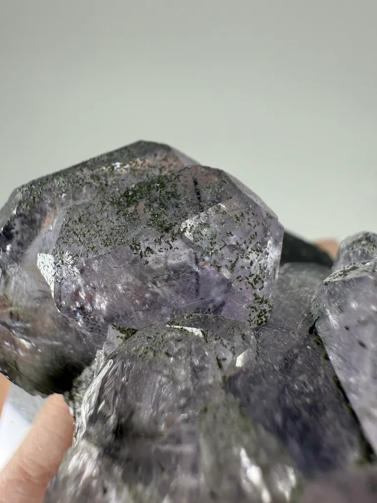RARE Purple Apatite with Byssolite Inclusion - image 5