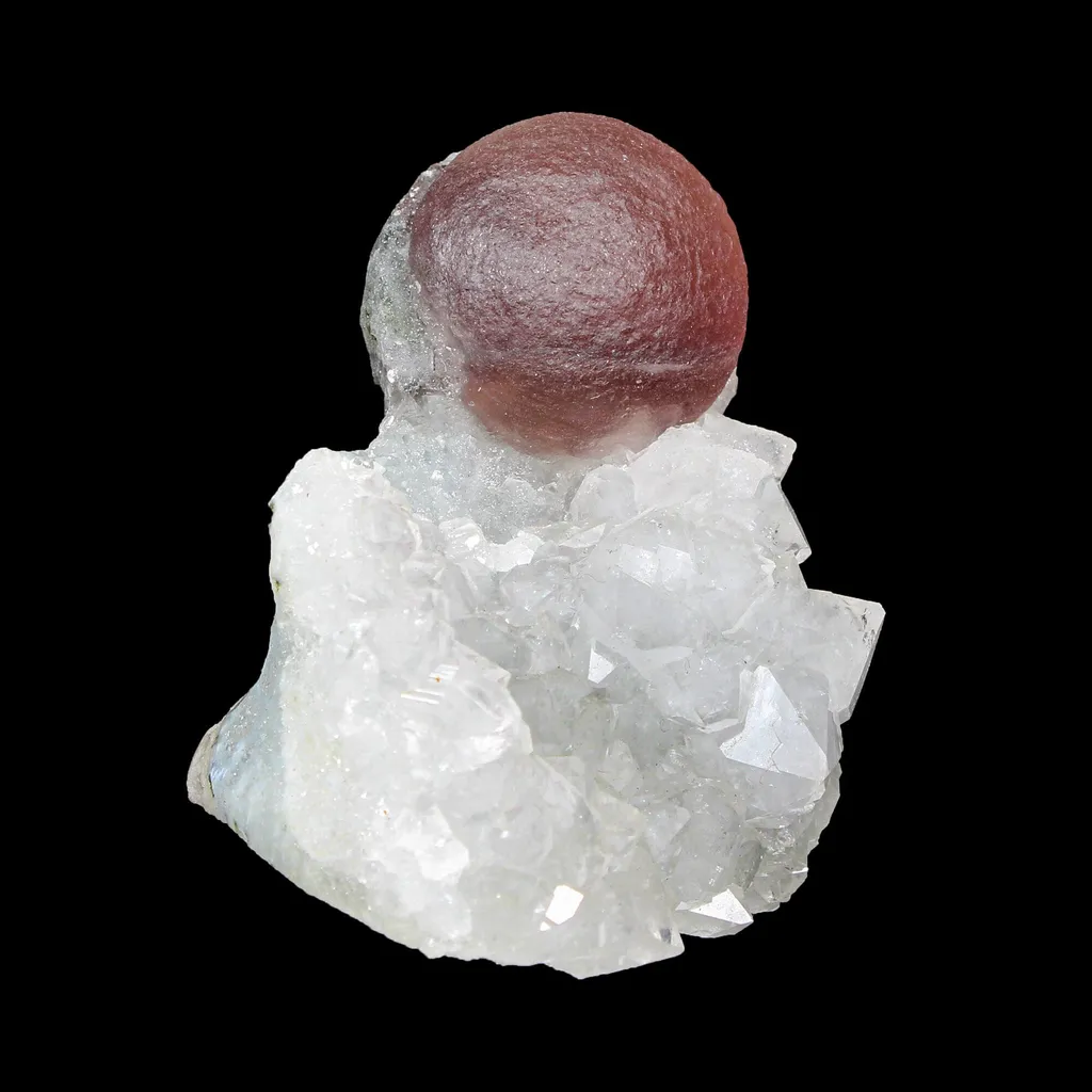 Rare Purple Botryoidal Fluorite on Quartz Natural Mineral Specimen from Madhya Pradesh - image 2