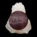 Rare Purple Fluorite Ball Blue on MM Quartz Natural Mineral Specimen - image 1