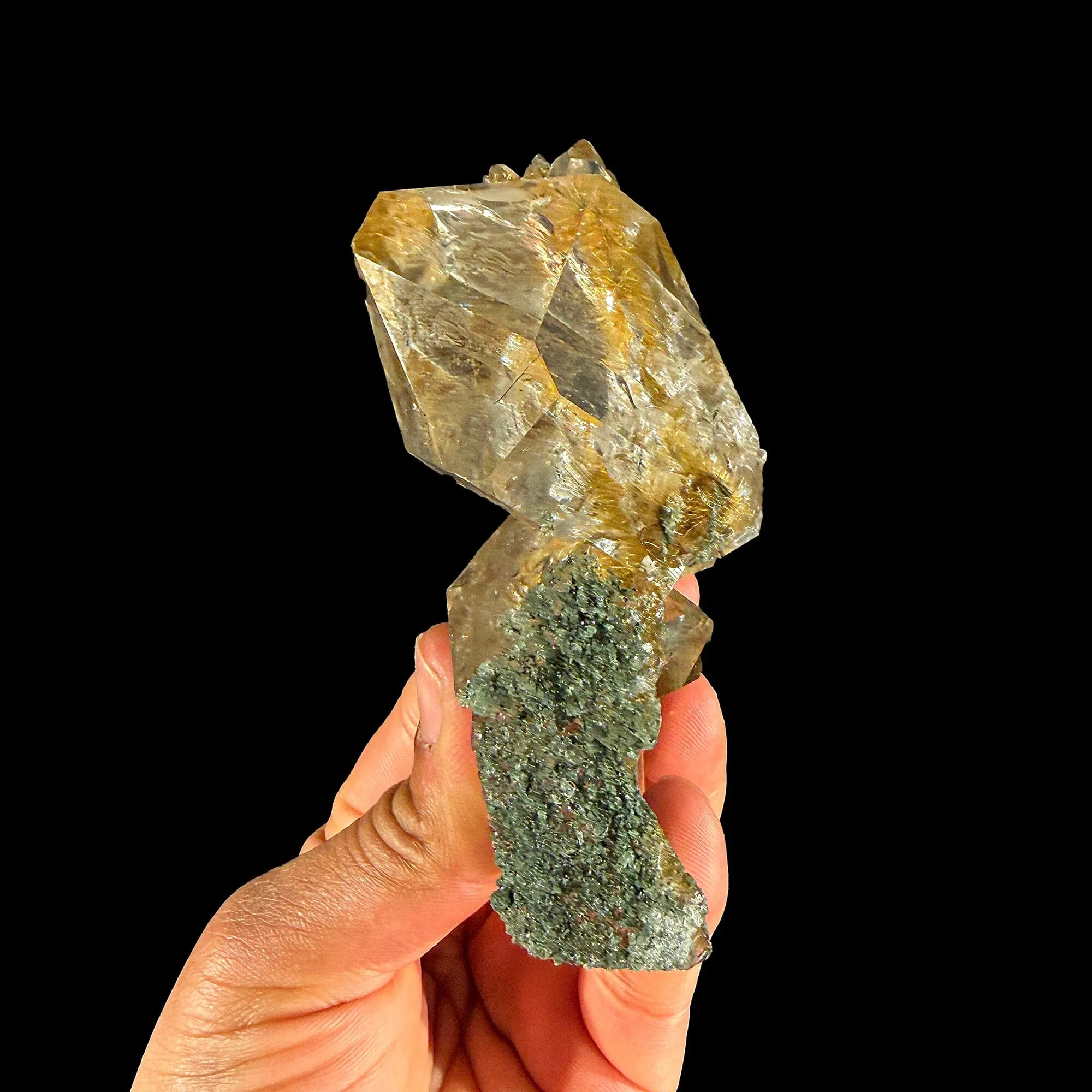 Rare Quartz with Rutile from Himalaya – Fine Mineral Specimen | Natural Rutile Quartz Crystal Cluster | Collector Grade Display Piece | Global Collector Mineral - image 4