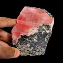 Rare Raspberry Calcite on Matrix – Freestanding Specimen | Collector Display Specimen from Madhyapradesh,India - image 5