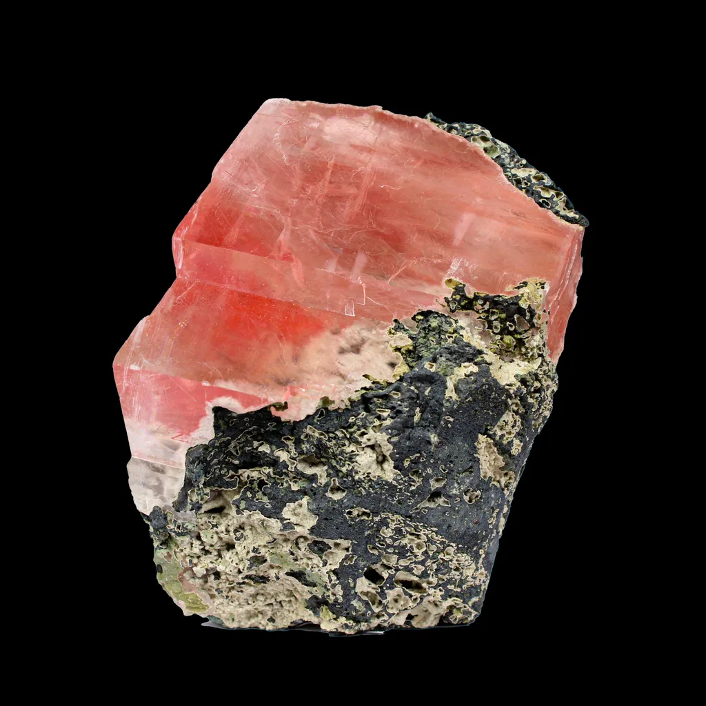 Rare Raspberry Calcite on Matrix – Freestanding Specimen | Collector Display Specimen from Madhyapradesh,India