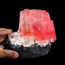 Rare Raspberry Calcite on Matrix – Freestanding Specimen | Collector Display Specimen from Madhyapradesh,India G - image 7