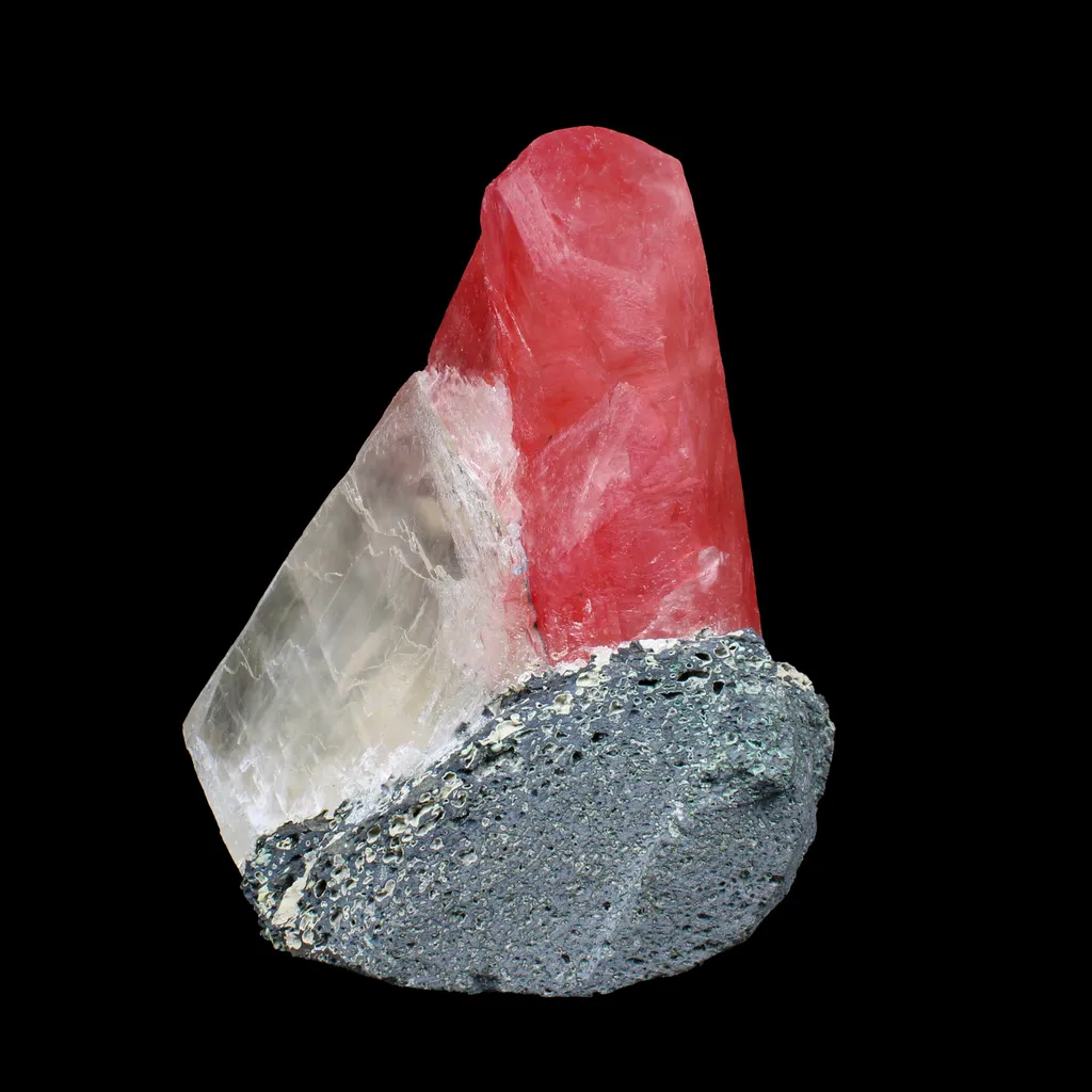 Rare Raspberry Calcite on Matrix – Freestanding Specimen | Collector Display Specimen from Madhyapradesh,India G - image 5
