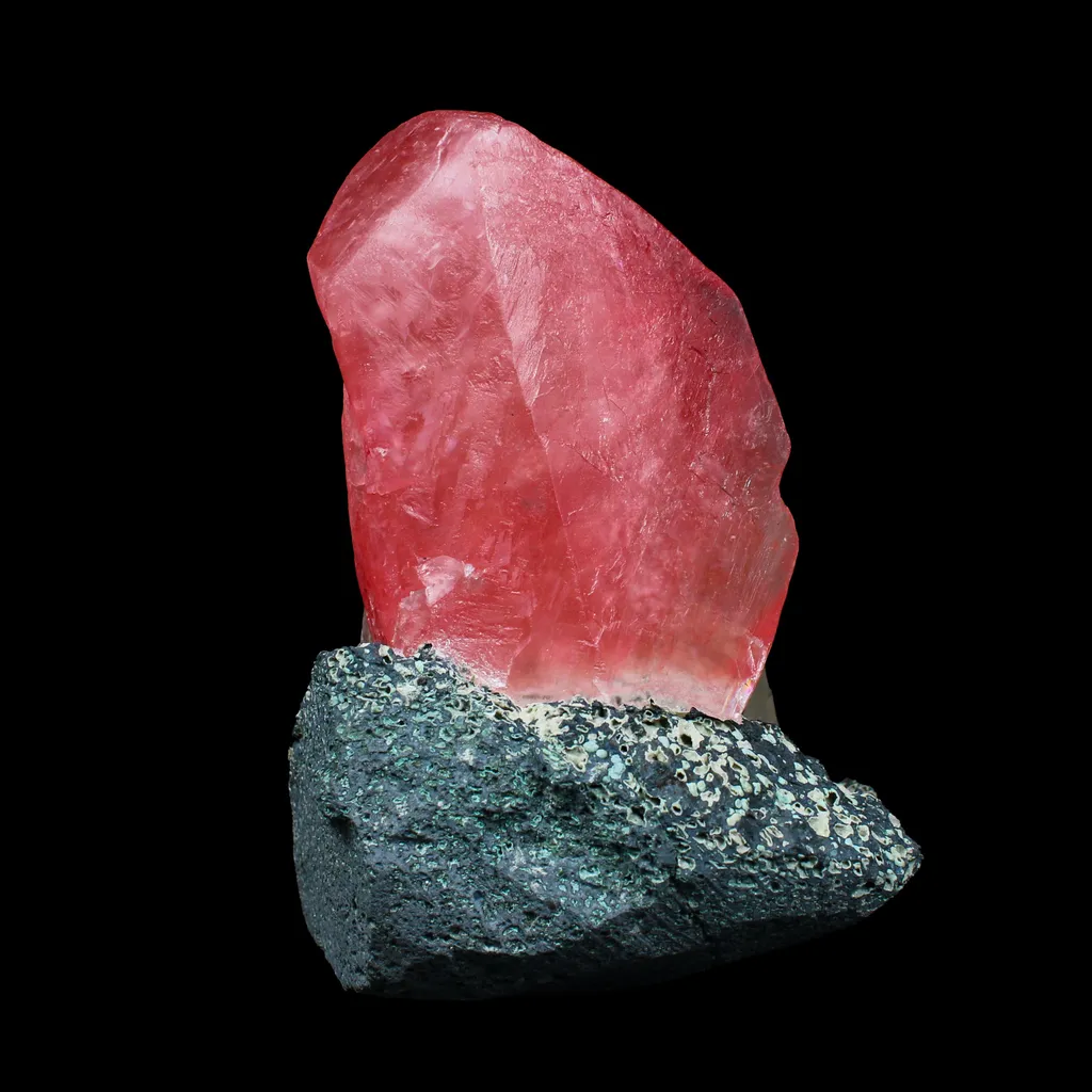 Rare Raspberry Calcite on Matrix – Freestanding Specimen | Collector Display Specimen from Madhyapradesh,India G - image 3