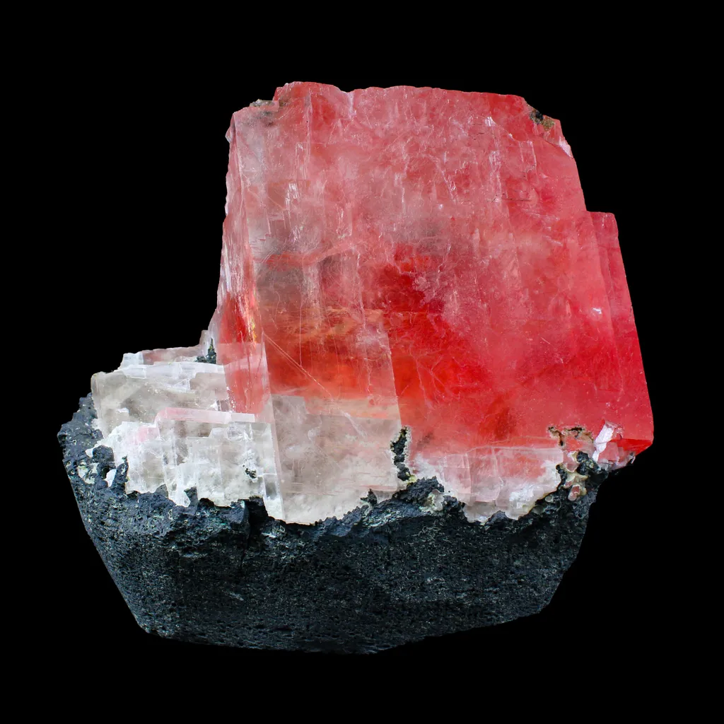 Rare Raspberry Calcite on Matrix – Freestanding Specimen | Collector Display Specimen from Madhyapradesh,India G