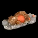 Rare Red Botryoidal Fluorite Balls on Calcite, Natural Mineral Specimen - image 7