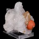 Rare Red Botryoidal Fluorite with Dog Tooth UV Calcite, Natural Mineral Specimen - image 2