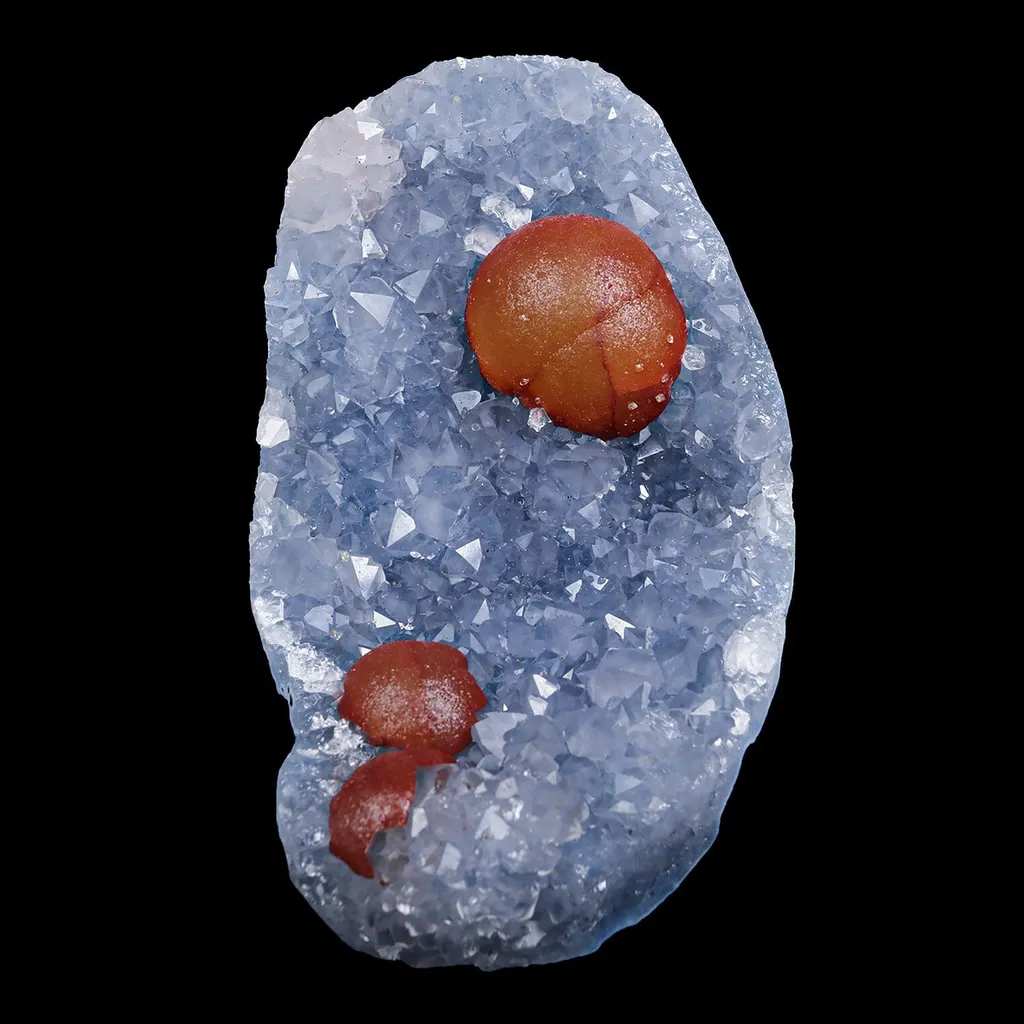 Rare Red Botryoidal Fluorites Natural mineral Specimen image