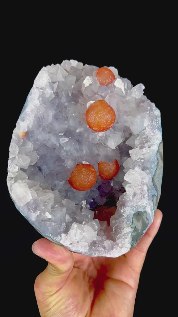 Rare Red Botryoidal Fluorites Natural mineral Specimen - image 6
