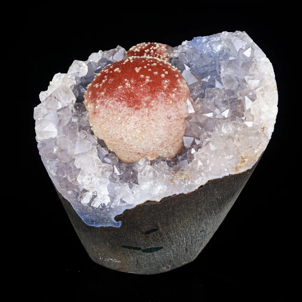 Rare Red Botryoidal Fluorites Natural mineral Specimen image
