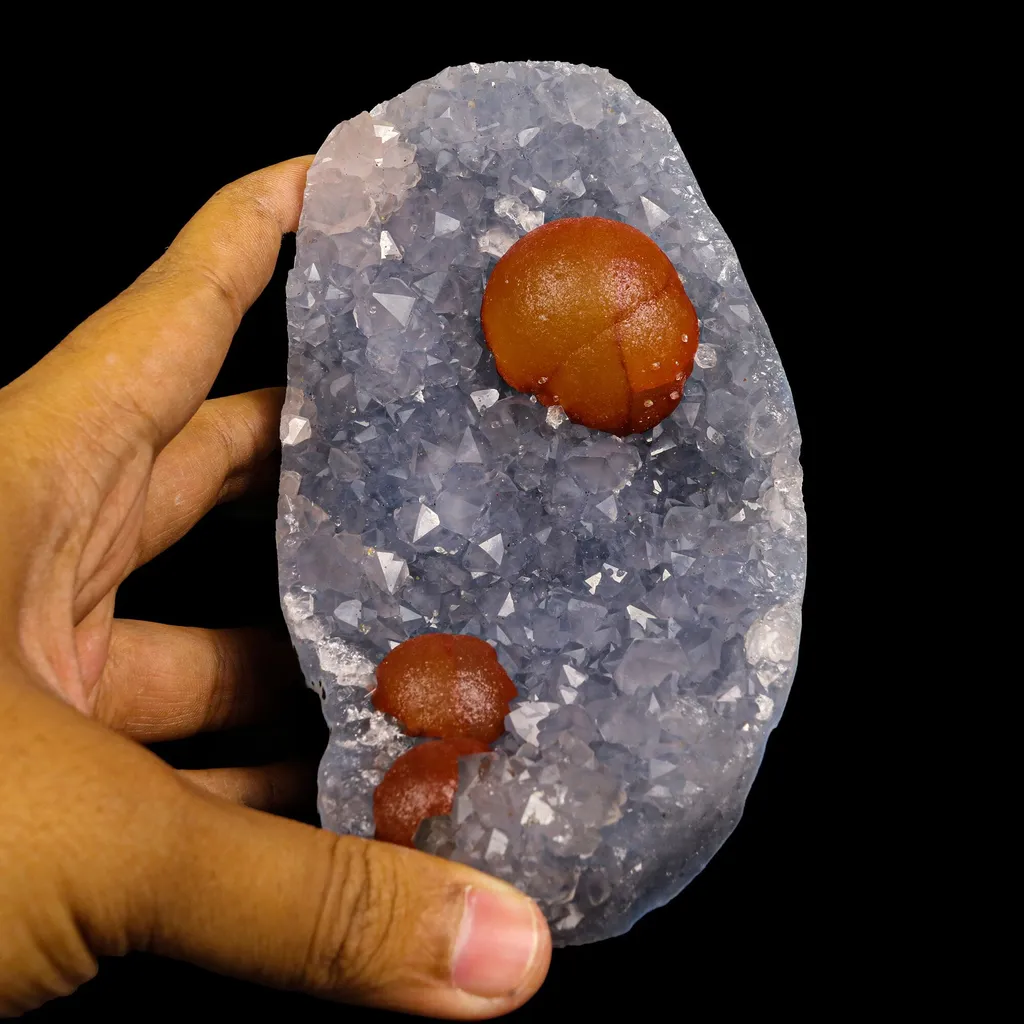 Rare Red Botryoidal Fluorites Natural mineral Specimen - image 4
