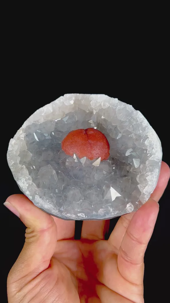 Rare Red Botryoidal Fluorites Natural mineral Specimen - image 6