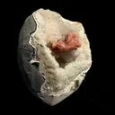Rare Red Epistilbite on Quartz Vug - Indian Zeolite Crystal Specimen from Nashik - image 4