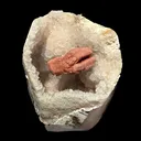Rare Red Epistilbite on Quartz Vug - Indian Zeolite Crystal Specimen from Nashik - image 1