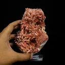Rare Red Mordenite on Stilbite – Fibrous Zeolite Crystal Specimen - image 4