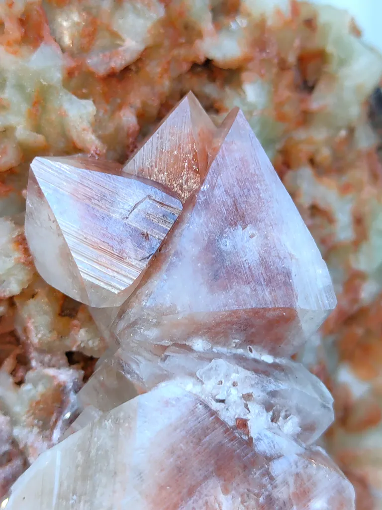 Rare Red Powellite on Stilbite Matrix. - image 7