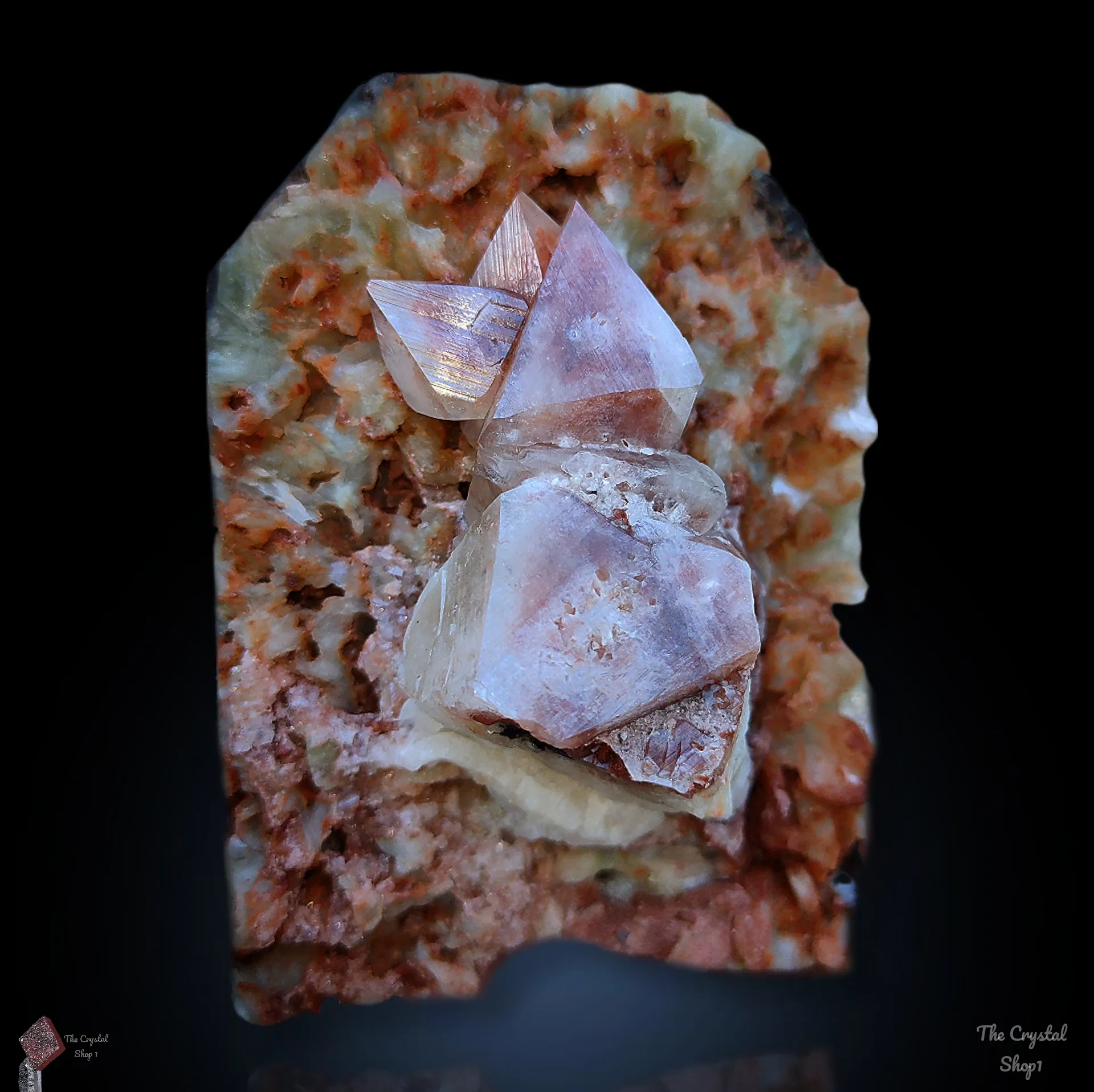 Rare Red Powellite on Stilbite Matrix. - image 9