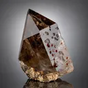 Rare Red Spessartite Garnet Carystals Ebedded on Somky Quartz - image 6