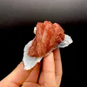 Rare Reddish Heulandite on Chalcedony Matrix – Raw Indian Zeolite Crystal from Jalgaon DK99 - image 1
