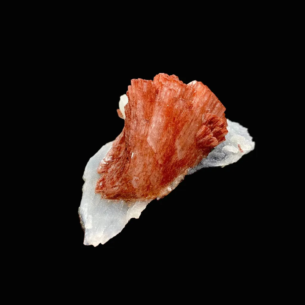 Rare Reddish Heulandite on Chalcedony Matrix – Raw Indian Zeolite Crystal from Jalgaon DK99 image