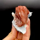 Rare Reddish Heulandite on Chalcedony Matrix – Raw Indian Zeolite Crystal from Jalgaon DK99 - image 3