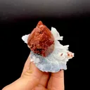 Rare Reddish Heulandite on Chalcedony Matrix – Raw Indian Zeolite Crystal from Jalgaon DK99 - image 5