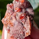 Rare Rhodochrosite from South africa N chwaning. This special collector's piece has contrast and aesthetic. - image 4