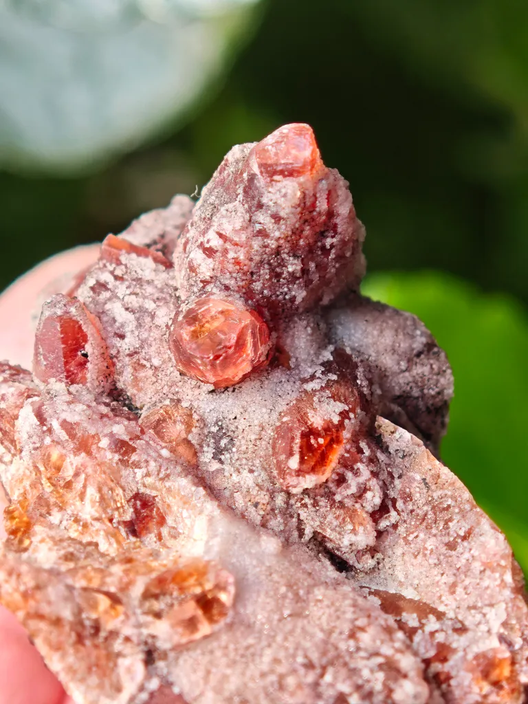 Rare Rhodochrosite from South africa N chwaning. This special collector's piece has contrast and aesthetic. - image 9