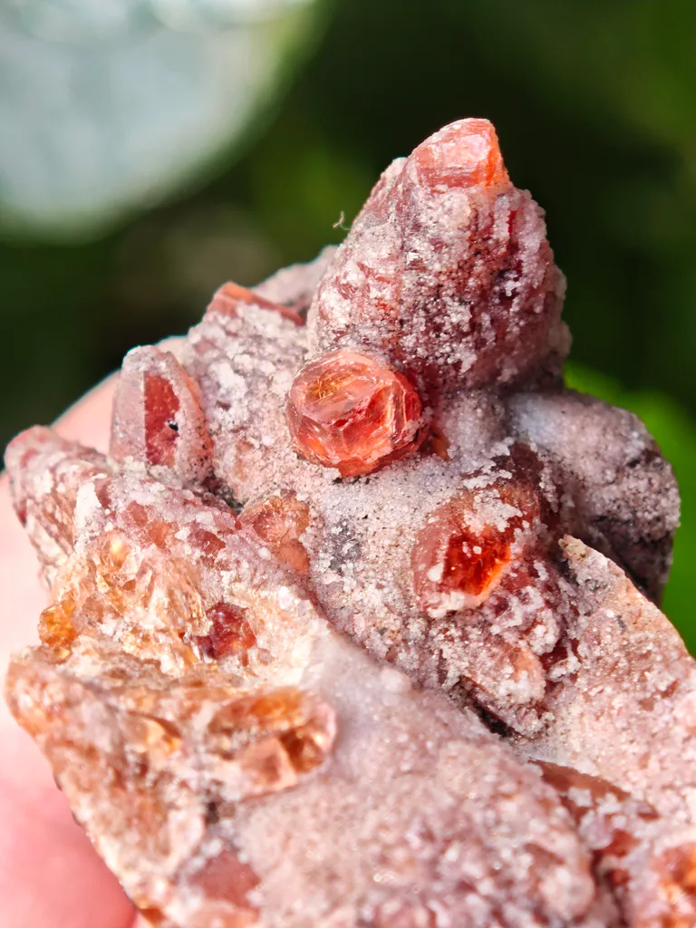 Rare Rhodochrosite from South africa N chwaning. This special collector's piece has contrast and aesthetic. - image 2