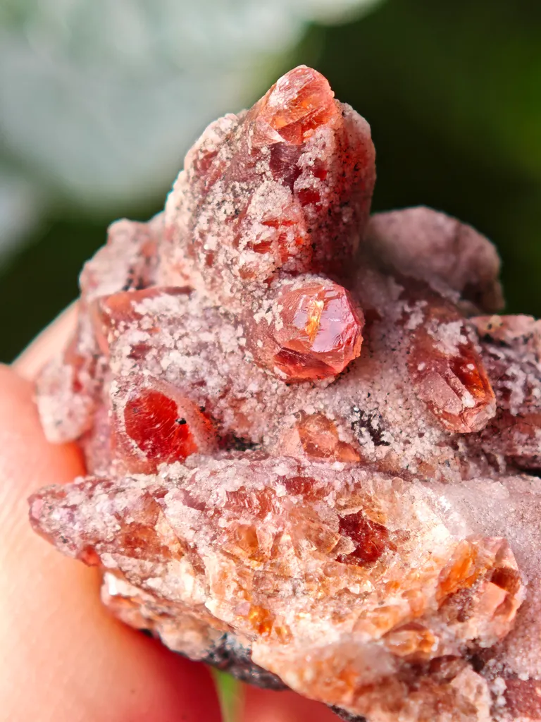Rare Rhodochrosite from South africa N chwaning. This special collector's piece has contrast and aesthetic. - image 8