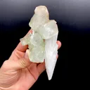 Rare Scolecite Spray with Green Apophyllite Crystals – Natural Indian Zeolite Specimen from Nashik, India DK150 - image 5