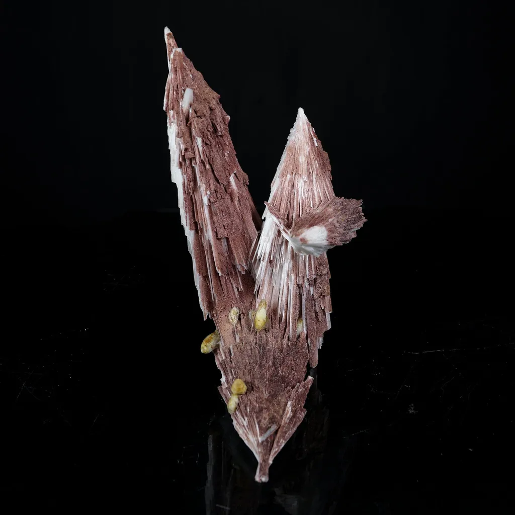 Rare Scolecite Spray with Red Hematite Inclusions & Calcite Crystals – Magnificent Indian Zeolite Mineral Specimen from Nashik - image 2