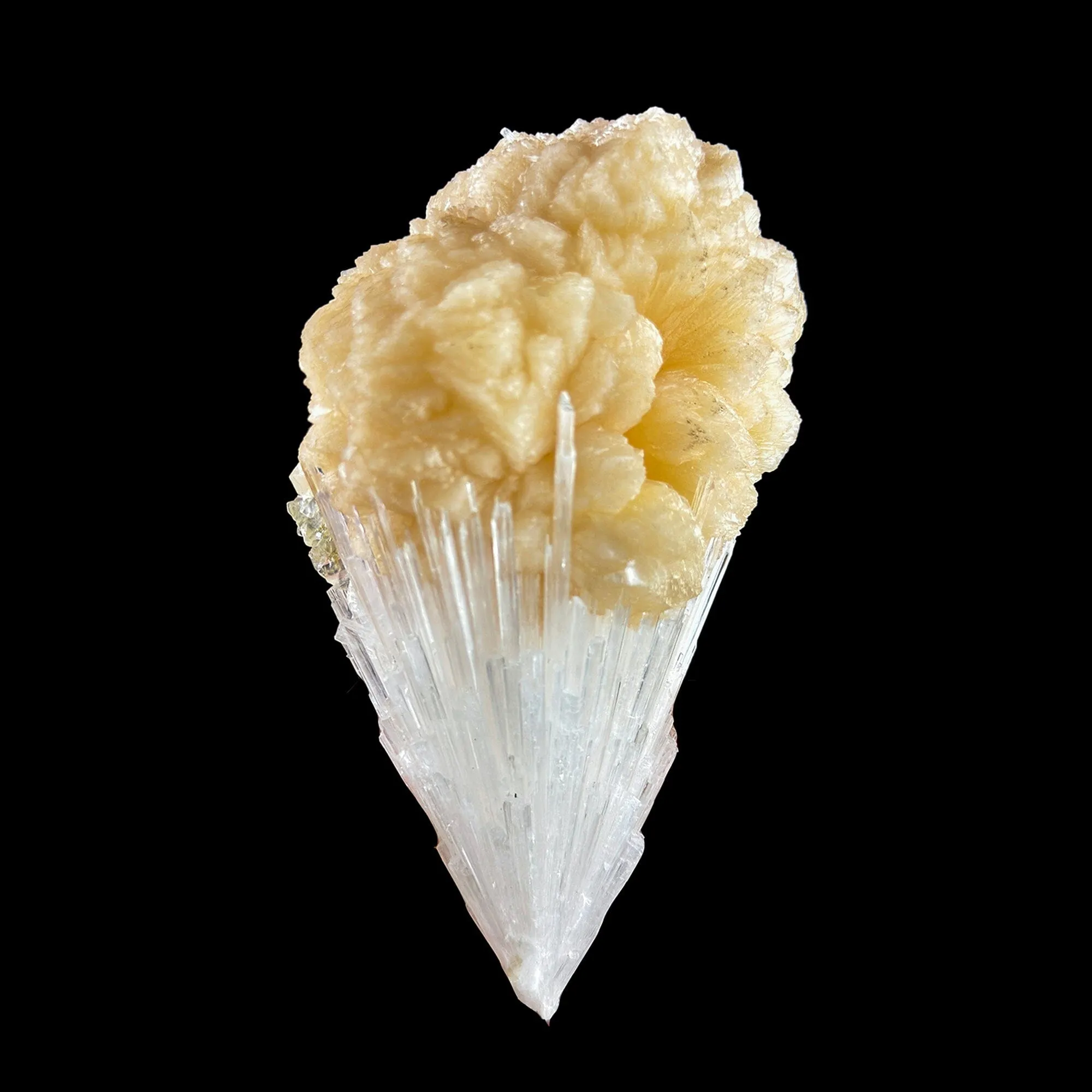 Rare Scolecite with  Stilbite bow tie Specimen from Nashik, India - image 3