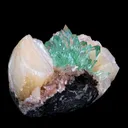Rare Sharp-Terminated Green Apophyllite with Heulandite & Stilbite Natural Mineral Specimen – Madhya Pradesh, India - image 8