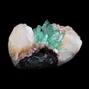 Rare Sharp-Terminated Green Apophyllite with Heulandite & Stilbite Natural Mineral Specimen – Madhya Pradesh, India - image 1