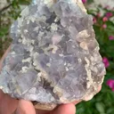 Rare Sky Blue Fluorite with Calcite Specimen from Pakistan - image 3