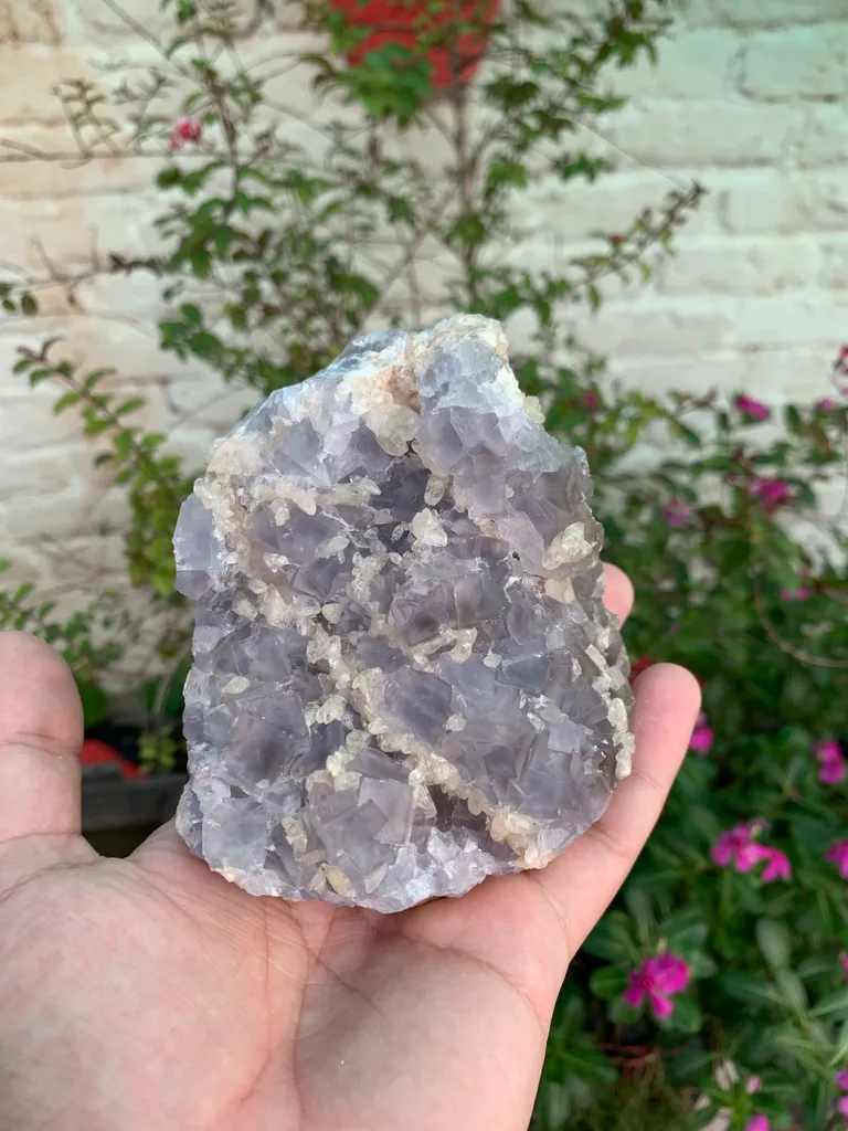 Rare Sky Blue Fluorite with Calcite Specimen from Pakistan - image 6