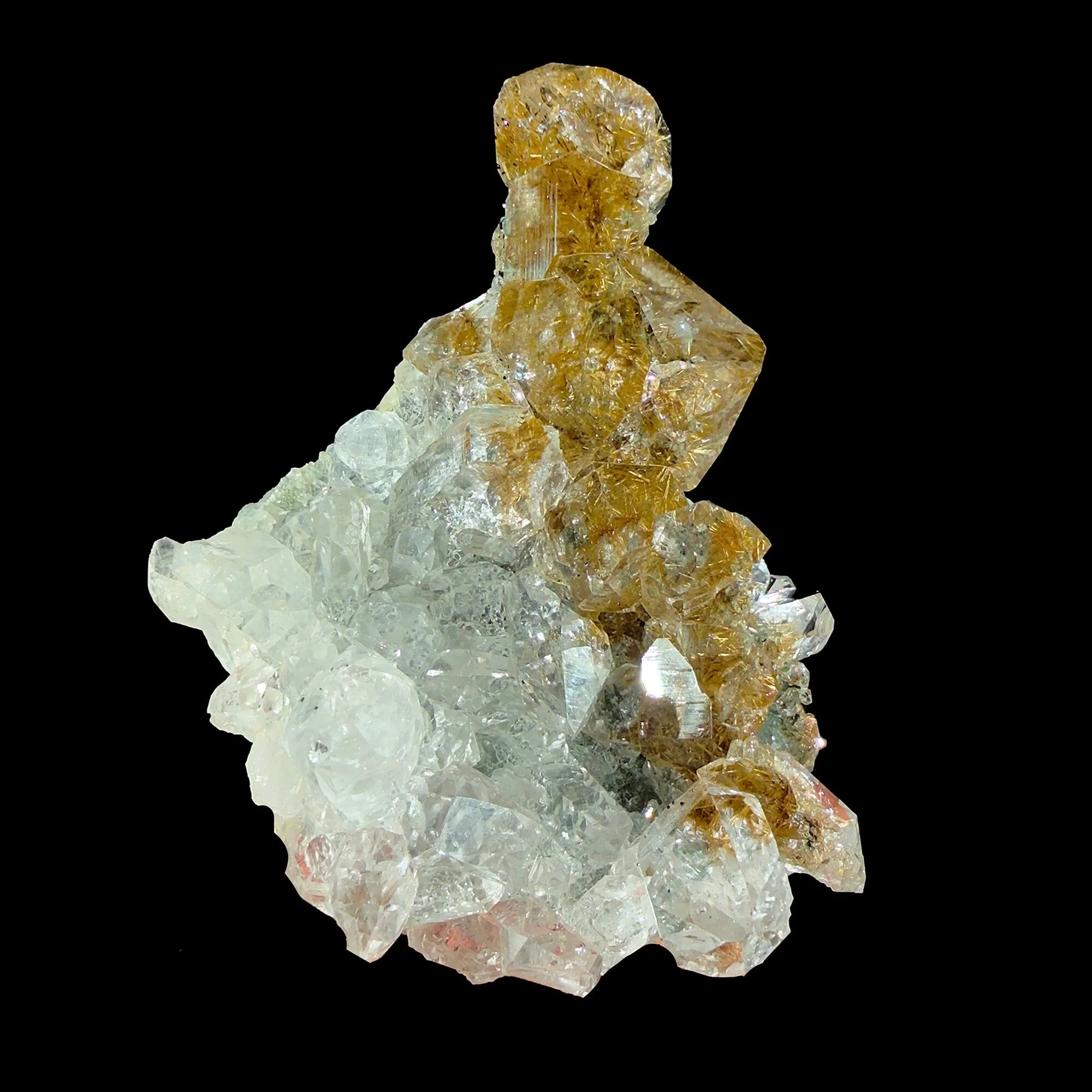 Rare Stacked Octahedral Quartz with Rutile from Himalaya – Fine Mineral Specimen | Natural Rutile Quartz Crystal Cluster | Collector Grade Display Piece | Global Collector Mineral - image 5