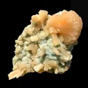 Rare Stellerite Cluster on Chalcedony Matrix - Zeolite Mineral Specimen from Nashik - image 1