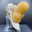 Rare Thick Fluorite Crystal on Chalcedony Matrix | Raw Indian Zeolite Mineral Specimen from Madhya Pradesh DK14 - image 3