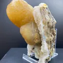 Rare Thick Fluorite Crystal on Chalcedony Matrix | Raw Indian Zeolite Mineral Specimen from Madhya Pradesh DK14 - image 4
