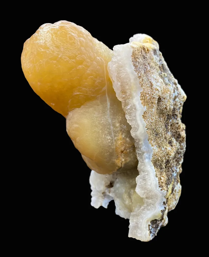 Rare Thick Fluorite Crystal on Chalcedony Matrix | Raw Indian Zeolite Mineral Specimen from Madhya Pradesh DK14 - image 4