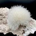 Rare White Mesolite on Mordenite – Porcupine Spray Zeolite Specimen from India - image 4