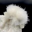 Rare White Mesolite on Mordenite – Porcupine Spray Zeolite Specimen from India - image 2