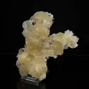 Rare Yellow Stellerite Floater Crystal Specimen – Unique 180-Degree Spherical Rosette Cluster - image 3